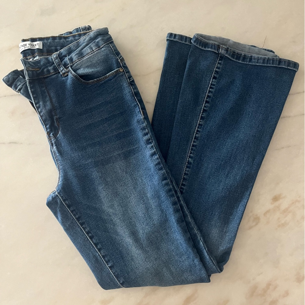 Vintage Violet Classic Blue Boot Cut Jeans